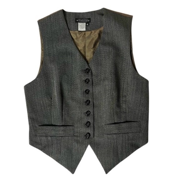 J PETERMAN 3 Piece Pantsuit Longline Jacket Pants Vest Wool Lined Womens VINTAGE - Picture 7 of 16